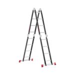 Лестниця багатофункціональна трансформер 4х4 сходинки, сталевий профіль, 4450 мм, 150 кг INTERTOOL LT-0024