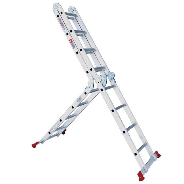 Лестница алюминиевая мультифункциональная трансформер 4*4 ступ., 4,7 м INTERTOOL LT-0029