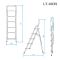Стремянка, 5 ступеней 380*260 мм, высота 1598 мм INTERTOOL LT-0035