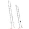 Лестница алюминиевая, 2-х секционная, универсальная, раскладная, 2*10 ступ., 4,8 м INTERTOOL LT-0210