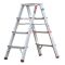 Стремянка алюминиевая двусторонняя 4 ступени, высота 876 мм INTERTOOL LT-1104