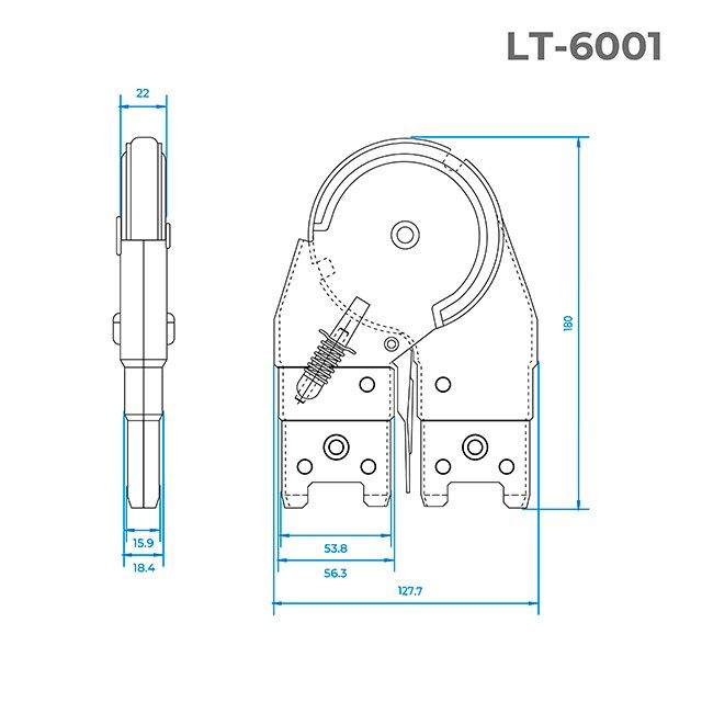 Шарнирный механизм для лестниц (LT-2044) INTERTOOL LT-6001
