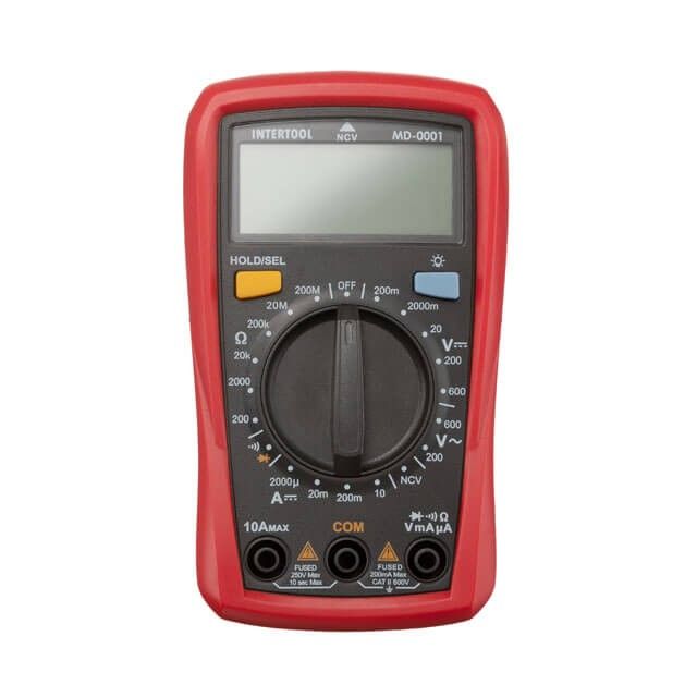 Мультиметр цифровой CAT II-300 В/ CAT I-600 В INTERTOOL MD-0001