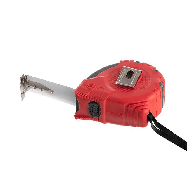 Рулетка с фиксатором 8м "Супер Магнит", blister INTERTOOL MT-0308