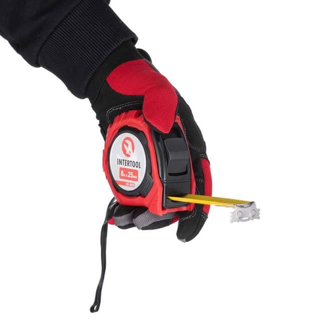 Рулетка с фиксатором 8м "Магнит" INTERTOOL MT-0508