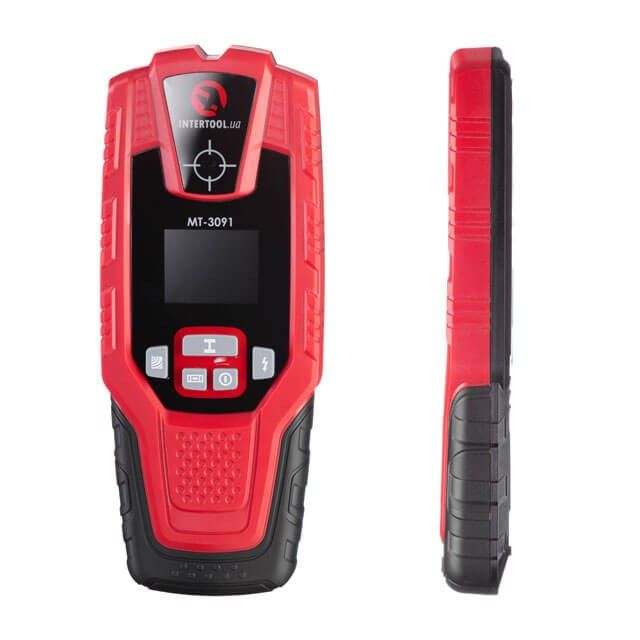 Детектор проводки, макс. глубина 10см, цветной дисплей INTERTOOL MT-3091