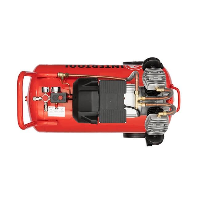 Компрессор 100 л, 3 кВт, 220 В, 10 атм, 420 л/мин, 2 цилиндра INTERTOOL PT-0008