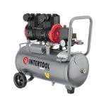 Компрессор 24 л, 1.1кВт, 220В, 8атм, 200 л/мин, 2800 об/мин, безмасляный, 2 цилиндра INTERTOOL PT-0029