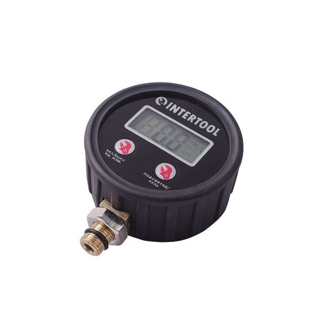 Цифровой манометр, 10 атм INTERTOOL PT-0501