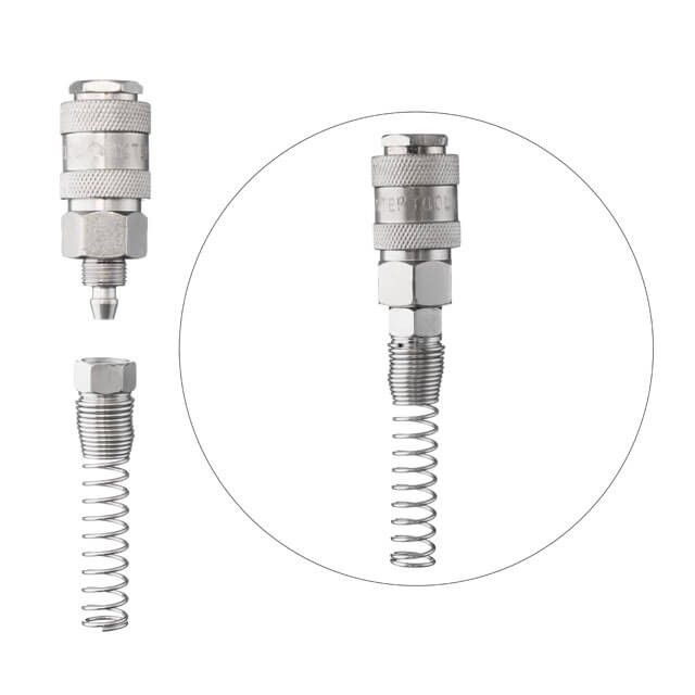 Быстроразъемное соединение с пружиной для спиральных и прямых шлангов 5,5×8 мм INTERTOOL PT-1830