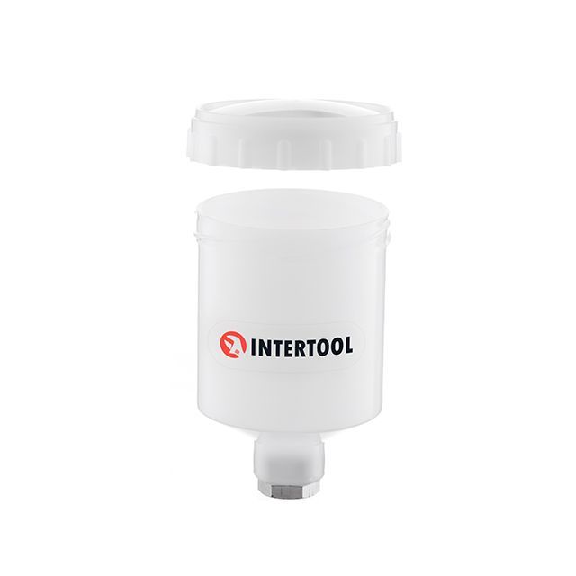 Бачок пластиковый для HVLP мини с внутренней резьбой M14x1, 125 мл INTERTOOL PT-1900