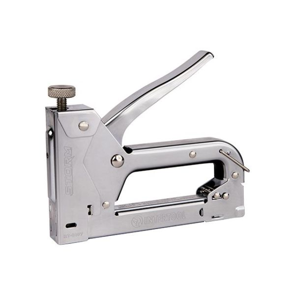 Степлер строительный под скобу 11.3*0.7*4-14 мм, хром, STORM INTERTOOL RT-0107