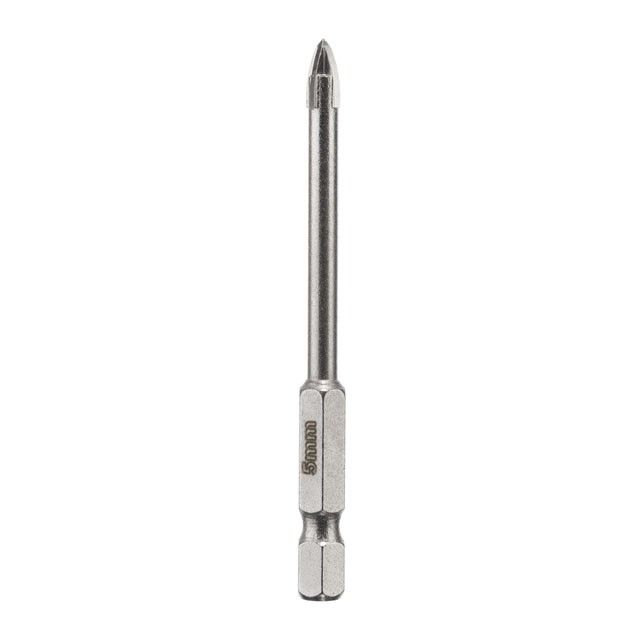 Сверло по стеклу и керамике 5 мм, HEX 1/4" (6.35 мм) INTERTOOL SD-0285