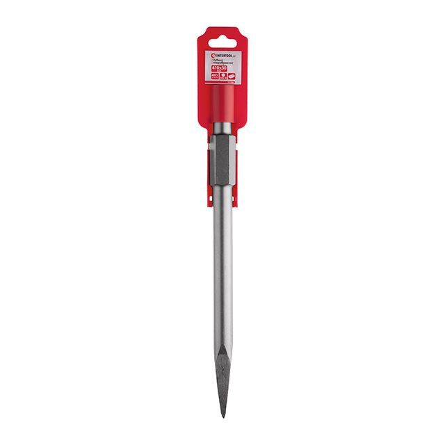 Зубило пикообразное HEX 30*410 мм INTERTOOL SD-0461