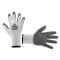 Перчатка трикотажная, синтетическая, белая, покрыта серым нитрилом на ладони,10" INTERTOOL SP-0112