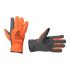 Перчатка кожаная комбинированная из кожи и флуоресцентной оранжевой ткани, 10" INTERTOOL SP-0173