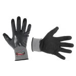 Перчатка трикотажная, полное двухслойное нитриловое покрытие, базовое гладкое, пористое на ладони, 10", дышащая, STORM INTERTOOL SP-0190