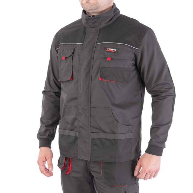 Куртка рабочая 80% полиэстер, 20% хлопок, плотность 260 г/м², M INTERTOOL SP-3002