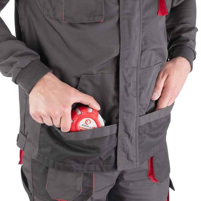 Куртка рабочая 80% полиэстер, 20% хлопок, плотность 260 г/м², XL INTERTOOL SP-3004
