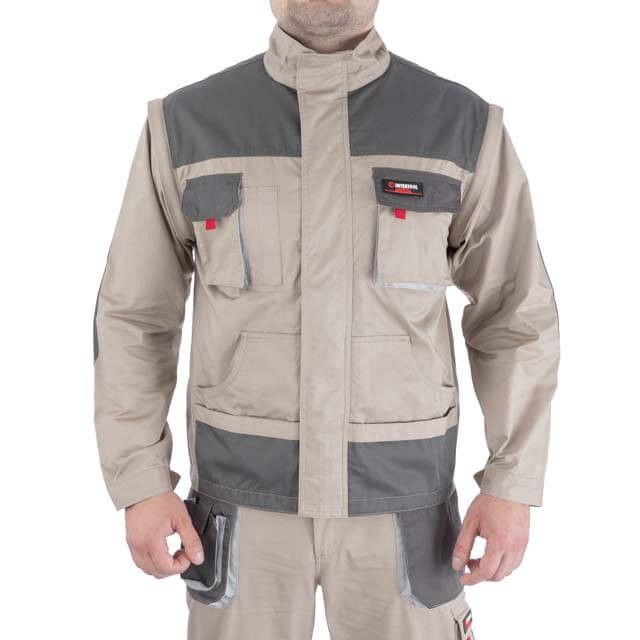 Куртка рабочая 2 в 1, 100% хлопок, плотность 180 г/м², L INTERTOOL SP-3033
