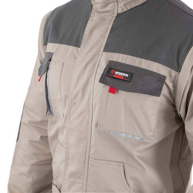 Куртка рабочая 2 в 1, 100% хлопок, плотность 180 г/м², L INTERTOOL SP-3033