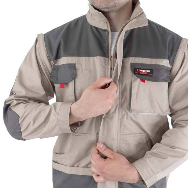 Куртка рабочая 2 в 1, 100% хлопок, плотность 180 г/м², L INTERTOOL SP-3033