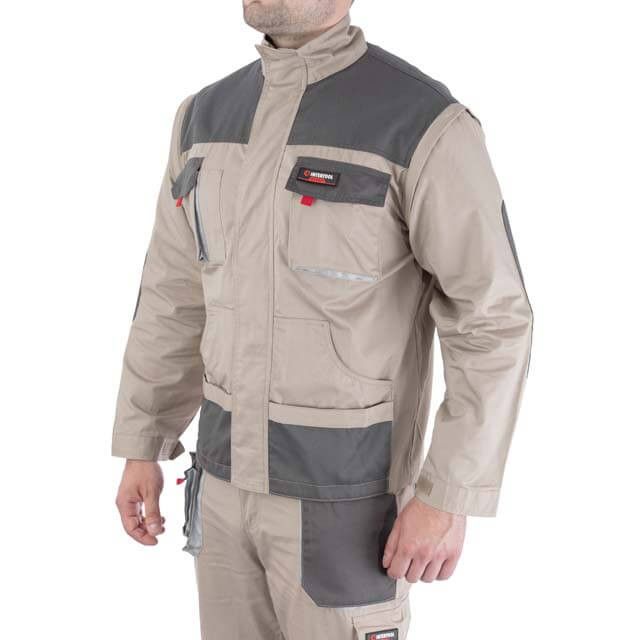 Куртка рабочая 2 в 1, 100% хлопок, плотность 180 г/м², L INTERTOOL SP-3033