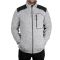 Куртка вязанная SOFTSHELL, серого цвета с черными вставками, ткань 100% полиэстер 270G, с карманом на груди и двумя боковыми, XL INTERTOOL SP-3114