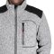 Куртка вязанная SOFTSHELL, серого цвета с черными вставками, ткань 100% полиэстер 270G, с карманом на груди и двумя боковыми, XL INTERTOOL SP-3114