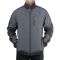 Куртка SOFTSHELL, темно серо-черная, трехслойная, ткань стрейч 300GSM 100D, с водо-, ветрозащитой, XL INTERTOOL SP-3134
