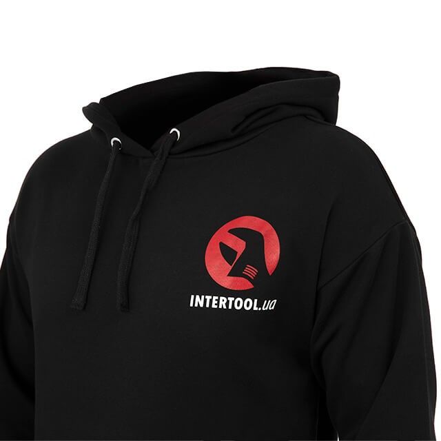 Худи черный, трикотаж, S INTERTOOL SP-4003
