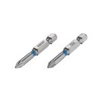 Комплект отверточных насадок, PZ1, 1/4"×50 мм, S2, 2 шт., STORM INTERTOOL VT-0214