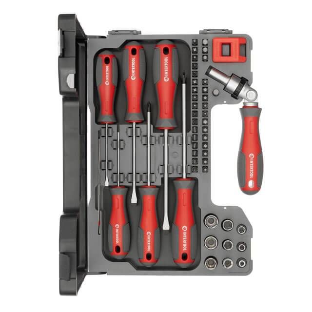 Набор отверток с комплектом насадок 51 ед. INTERTOOL VT-3352