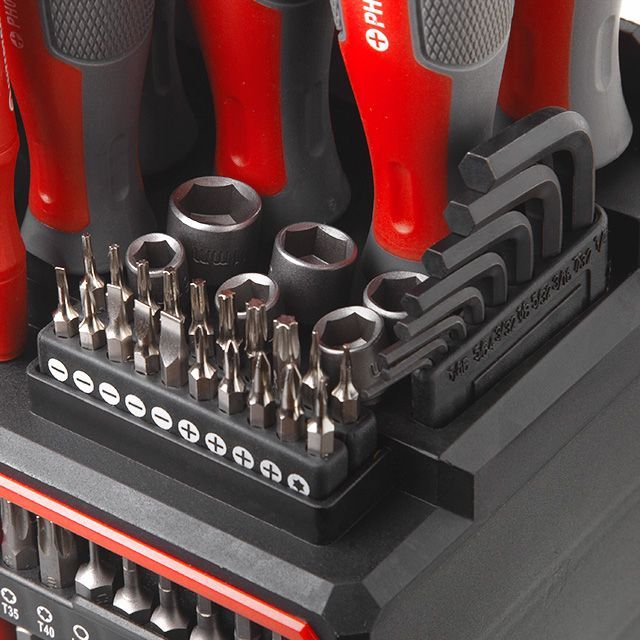 Набор отверток с комплектом насадок 114 ед INTERTOOL VT-3372