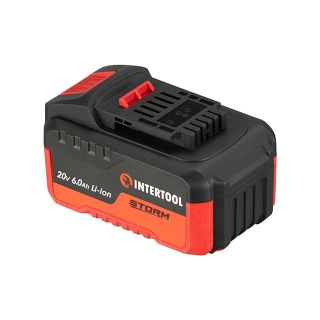 Акумулятор 20 В, літій-іон, 6.0 Ач, індикатор рівня заряду INTERTOOL WT-0342