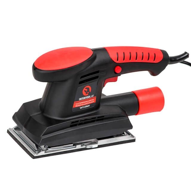 Шлифмашина вибрационная, 200 Вт, 11000 ход/мин, платформа 187*90 мм INTERTOOL WT-0521