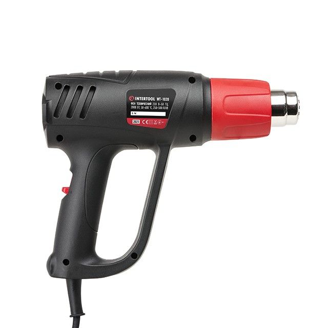Фен технический 2000 Вт, регулировка 50-600°C, 250-500 л/мин, 2 режима INTERTOOL WT-1020