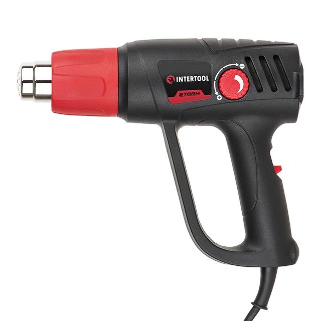 Фен технический 2000 Вт, регулировка 50-600°C, 250-500 л/мин, 2 режима INTERTOOL WT-1020