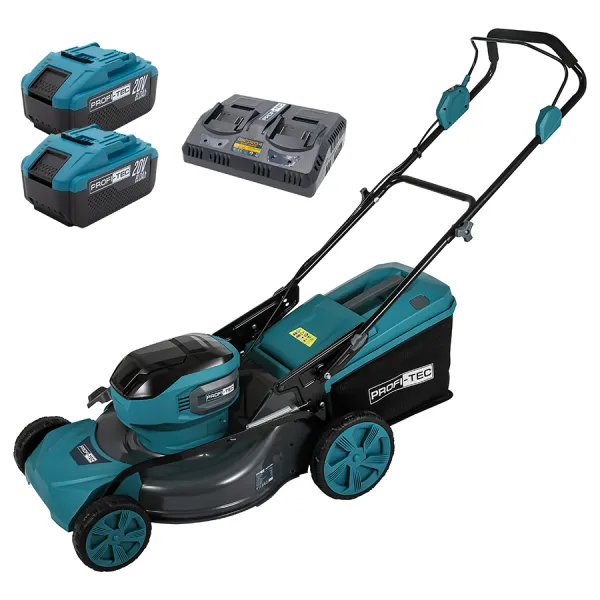 Акумуляторна газонокосарка PROFI-TEC EcoCut 51 Pro (2×PT2080EP (8.0 Аг), зарядний пристрій) Акумуляторна газонокосарка PROFI-TEC EcoCut 51 Pro (2×PT2080EP (8.0 Аг), зарядний пристрій)