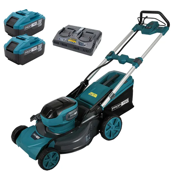 Акумуляторна самохідна газонокосарка PROFI-TEC EasyMow 51 Pro (2×PT2080EP (8.0 Аг), зарядний пристрій) Акумуляторна самохідна газонокосарка PROFI-TEC EasyMow 51 Pro (2×PT2080EP (8.0 Аг), зарядний пристрій)