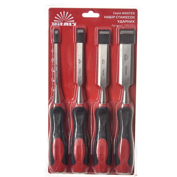 Набір стамесок 4 од. 6–12–19–25 мм Vitals Master