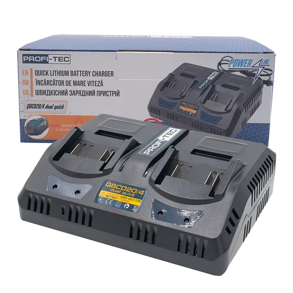 Двопортовий зарядний пристрій PROFI-TEC QBCD20/4 dual quick (4.0 А, для PT2080EP)