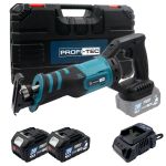 Акумуляторна шабельна пила PROFI-TEC BJR2028BL POWERLine (2×PT2040MP (4.0 Аг), зарядний пристрій)