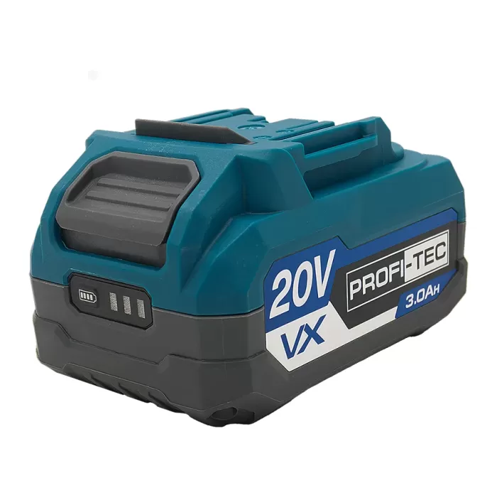 Батарея PROFI-TEC PT2030VX NEW (20 В / 3.0 Aг, високострумова, з індикатором та елементами 10C)