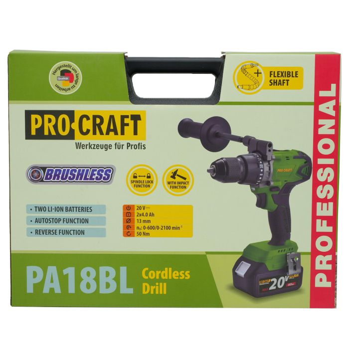 Шуруповерт Procraft Industrial PA18BL Extra (2 акб)