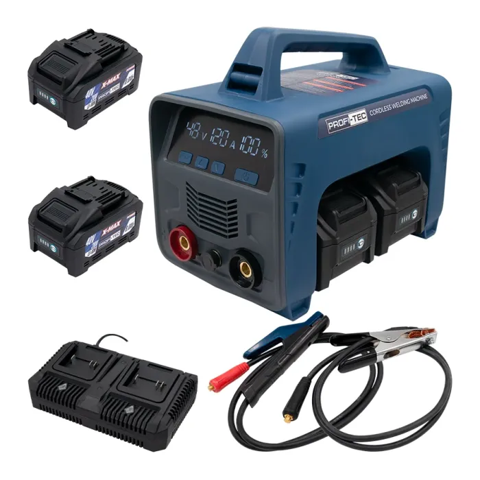 Акумуляторний зварювальний апарат PCWM16040 X-MAX Power (2×PT4080XM (8.0 Aг), зарядний пристрій)