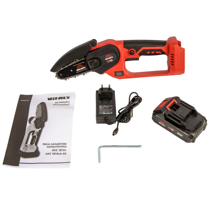 Пила ланцюгова акумуляторна Vitals AKZ 1810ck Kit