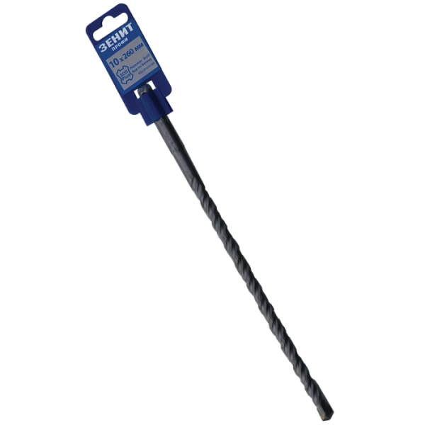 Бур SDS-Plus 10×260 мм, спіраль 4S Зенит Профи