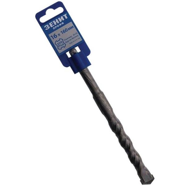 Бур SDS-Plus 16×160 мм, спіраль 4S Зенит Профи