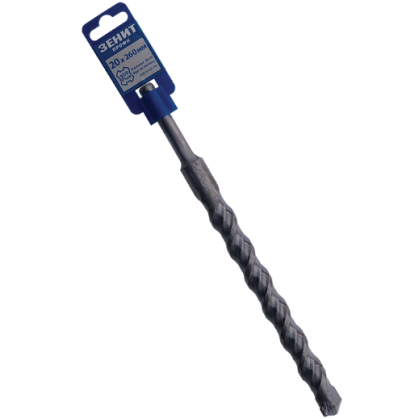 Бур SDS-Plus 20×260 мм, спіраль 4S Зенит Профи